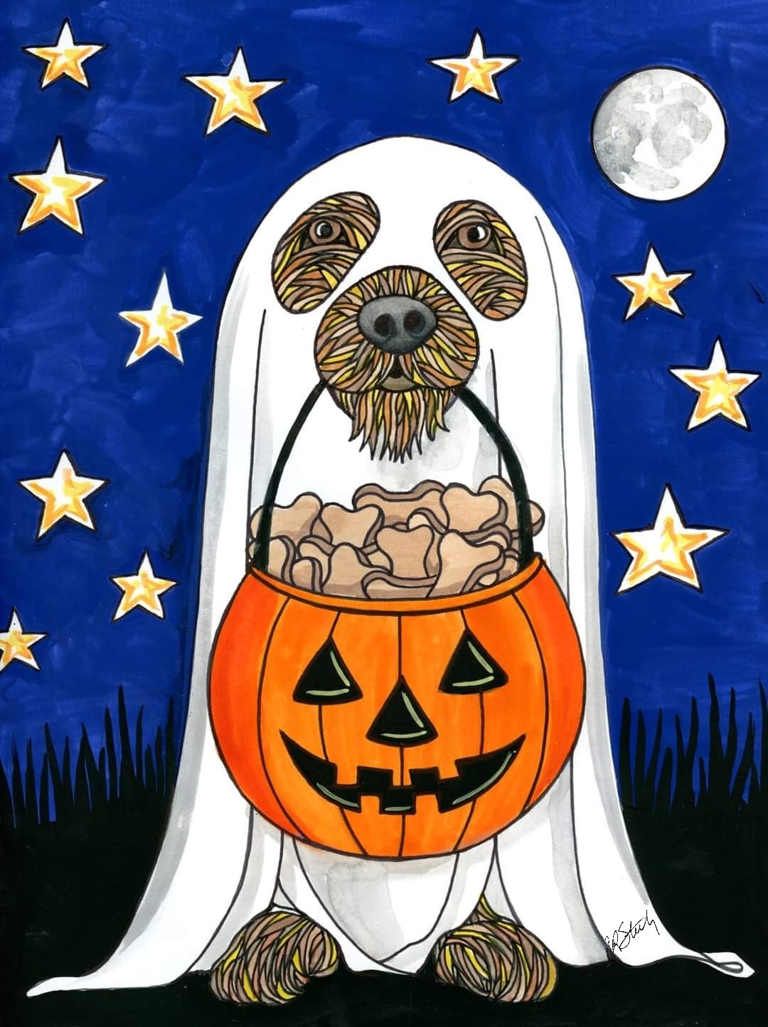 living room mockup with fall themed prints and pillows